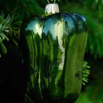 Green Pepper Glass Ornament