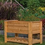 Elevated Planter Box with Shelf